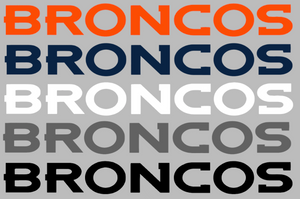 Denver Broncos Team Name Logo Premium Vinyl Decal PICK COLOR & SIZE Denver Broncos Team Name Logo Premium Vinyl Decal PICK COLOR & SIZE