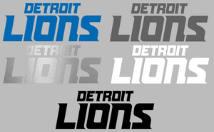 Detroit Lions Team Name Logo Premium Vinyl Decal PICK COLOR & SIZE Detroit Lions Team Name Logo Premium Vinyl Decal PICK COLOR & SIZE