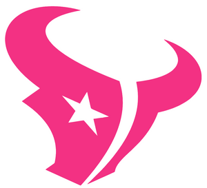 Houston Texans Hot Pink Team Logo Premium Vinyl Decal PICK SIZE Houston Texans Hot Pink Team Logo Premium Vinyl Decal PICK SIZE