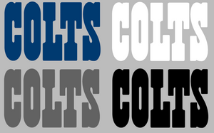 Indianapolis Colts Retro Team Name Logo Premium Vinyl Decal PICK COLOR & SIZE Indianapolis Colts Retro Team Name Logo Premium Vinyl Decal PICK COLOR & SIZE
