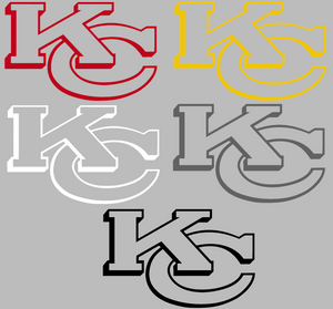 Kansas City Chiefs KC Logo Premium Vinyl Decal PICK COLOR & SIZE