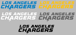 Los Angeles Chargers Team Name Logo Premium Vinyl Decal PICK COLOR & SIZE Los Angeles Chargers Team Name Logo Premium Vinyl Decal PICK COLOR & SIZE