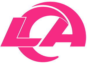 Los Angeles Rams Hot Pink Team Logo Premium Vinyl Decal PICK SIZE Los Angeles Rams Hot Pink Team Logo Premium Vinyl Decal PICK SIZE