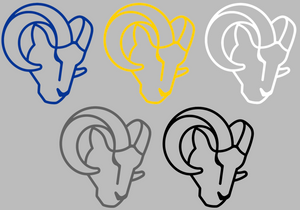 Los Angeles Rams Alternate Logo 2 Premium Vinyl Decal PICK COLOR & SIZE Los Angeles Rams Alternate Logo 2 Premium Vinyl Decal PICK COLOR & SIZE