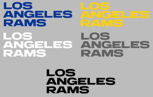 Los Angeles Rams Team Name Logo Premium Vinyl Decal PICK COLOR & SIZE Los Angeles Rams Team Name Logo Premium Vinyl Decal PICK COLOR & SIZE