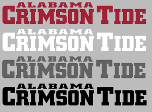 Alabama Crimson Tide Team Name Logo Premium Vinyl Decal PICK COLOR & SIZE