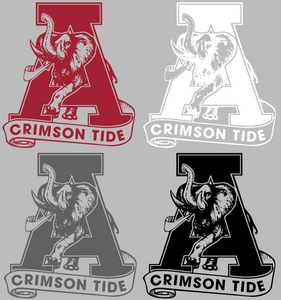 Alabama Crimson Tide Retro Throwback Logo Premium Vinyl Decal PICK COLOR & SIZE Alabama Crimson Tide Retro Throwback Logo Premium Vinyl Decal PICK COLOR & SIZE