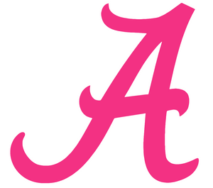 Alabama Crimson Tide HOT PINK Team Logo Premium Vinyl Decal PICK SIZE