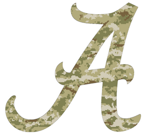 Alabama Crimson Tide CAMO Camouflage Team Logo Premium Vinyl Decal PICK SIZE Alabama Crimson Tide CAMO Camouflage Team Logo Premium Vinyl Decal PICK SIZE