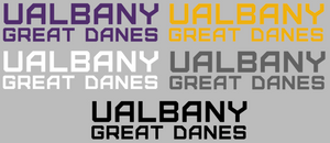 Albany Great Danes Team Name Logo Premium Vinyl Decal PICK COLOR & SIZE Albany Great Danes Team Name Logo Premium Vinyl Decal PICK COLOR & SIZE