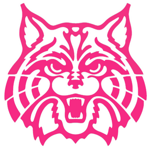 Arizona Wildcats HOT PINK Mascot Logo Premium Vinyl Decal PICK SIZE Arizona Wildcats HOT PINK Mascot Logo Premium Vinyl Decal PICK SIZE