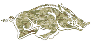 Arkansas Razorbacks CAMO Camouflage Team Logo Premium Vinyl Decal PICK SIZE Arkansas Razorbacks CAMO Camouflage Team Logo Premium Vinyl Decal PICK SIZE