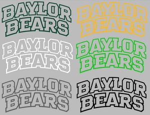 Baylor Bears Team Name Logo Premium Vinyl Decal PICK COLOR & SIZE Baylor Bears Team Name Logo Premium Vinyl Decal PICK COLOR & SIZE