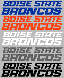 Boise State Broncos Team Name Logo Premium Vinyl Decal PICK COLOR & SIZE Boise State Broncos Team Name Logo Premium Vinyl Decal PICK COLOR & SIZE