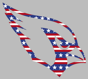 Arizona Cardinals Stars & Stripes USA Flag Team Logo Premium Vinyl Decal PICK SIZE Arizona Cardinals Stars & Stripes USA Flag Team Logo Premium Vinyl Decal PICK SIZE