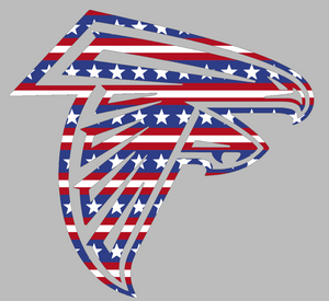Atlanta Falcons Stars & Stripes USA Flag Team Logo Premium Vinyl Decal PICK SIZE Atlanta Falcons Stars & Stripes USA Flag Team Logo Premium Vinyl Decal PICK SIZE