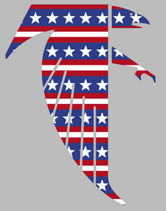 Atlanta Falcons Stars & Stripes USA Flag Retro Throwback Logo Premium Vinyl Decal PICK SIZE Atlanta Falcons Stars & Stripes USA Flag Retro Throwback Logo Premium Vinyl Decal PICK SIZE
