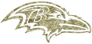 Baltimore Ravens Camo Salute to Service Camouflage Team Logo Premium Vinyl Decal PICK SIZE Baltimore Ravens Camo Salute to Service Camouflage Team Logo Premium Vinyl Decal PICK SIZE