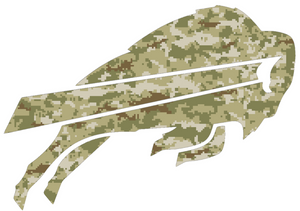Buffalo Bills Camo Salute to Service Camouflage Team Logo Premium Vinyl Decal PICK SIZE Buffalo Bills Camo Salute to Service Camouflage Team Logo Premium Vinyl Decal PICK SIZE