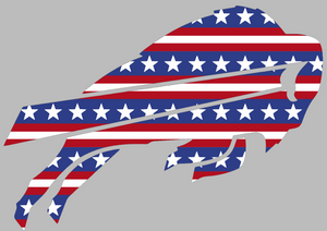 Buffalo Bills Stars & Stripes USA Flag Team Logo Premium Vinyl Decal PICK SIZE Buffalo Bills Stars & Stripes USA Flag Team Logo Premium Vinyl Decal PICK SIZE