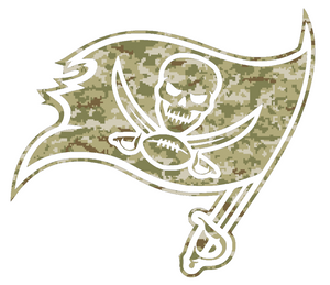 Tampa Bay Buccaneers Camo Salute to Service Camouflage Team Logo Premium Vinyl Decal PICK SIZE
