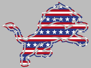Detroit Lions Stars & Stripes USA Flag Team Logo Premium Vinyl Decal PICK SIZE Detroit Lions Stars & Stripes USA Flag Team Logo Premium Vinyl Decal PICK SIZE