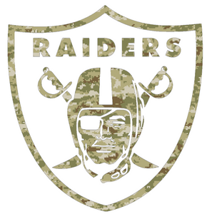 Las Vegas Raiders Camo Salute to Service Camouflage Team Logo Premium Vinyl Decal PICK SIZE