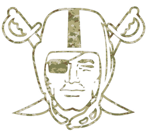 Las Vegas Raiders Camo Salute to Service Camouflage Alternate Logo Premium Vinyl Decal PICK SIZE Las Vegas Raiders Camo Salute to Service Camouflage Alternate Logo Premium Vinyl Decal PICK SIZE