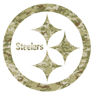 Pittsburgh Steelers Camo Salute to Service Camouflage Team Logo Premium Vinyl Decal PICK SIZE