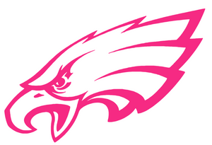 Philadelphia Eagles Hot Pink Team Logo Premium Vinyl Decal PICK SIZE Philadelphia Eagles Hot Pink Team Logo Premium Vinyl Decal PICK SIZE
