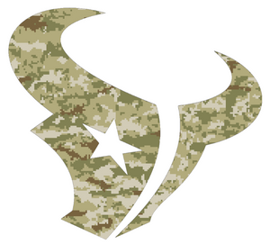 Houston Texans Camo Salute to Service Camouflage Team Logo Premium Vinyl Decal PICK SIZE Houston Texans Camo Salute to Service Camouflage Team Logo Premium Vinyl Decal PICK SIZE