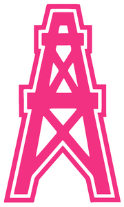 Houston Oilers Hot Pink Retro Logo Premium Vinyl Decal PICK SIZE Houston Oilers Hot Pink Retro Logo Premium Vinyl Decal PICK SIZE