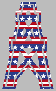 Houston Oilers Stars & Stripes USA Flag Retro Logo Premium Vinyl Decal PICK SIZE
