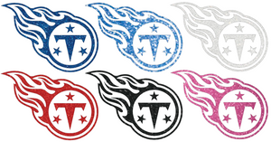 Tennessee Titans METALLIC SPARKLE Team Logo Premium Vinyl Decal PICK COLOR & SIZE