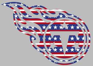 Tennessee Titans Stars & Stripes USA Flag Team Logo Premium Vinyl Decal PICK SIZE