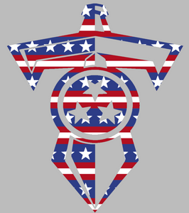 Tennessee Titans Stars & Stripes USA Flag Sword Logo Premium Vinyl Decal PICK SIZE