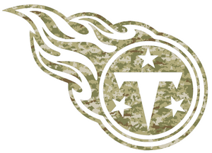 Tennessee Titans Camo Salute to Service Camouflage Team Logo Premium Vinyl Decal PICK SIZE