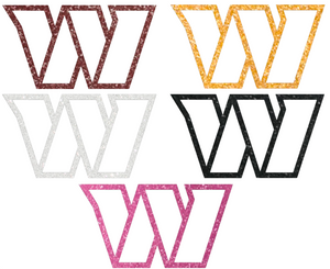 Washington Commanders METALLIC SPARKLE Alternate Logo Premium Vinyl Decal PICK COLOR & SIZE Washington Commanders METALLIC SPARKLE Alternate Logo Premium Vinyl Decal PICK COLOR & SIZE