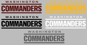 Washington Commanders Team Name Logo Premium Vinyl Decal PICK COLOR & SIZE Washington Commanders Team Name Logo Premium Vinyl Decal PICK COLOR & SIZE