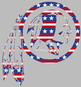 Washington Redskins Stars & Stripes USA Flag Retro Throwback Logo Premium Vinyl Decal PICK SIZE