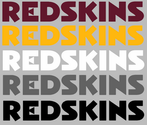 Washington Redskins Retro Team Name Logo Premium Vinyl Decal PICK COLOR & SIZE