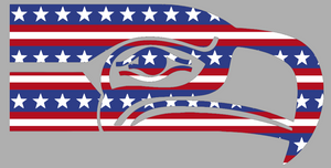 Seattle Seahawks Stars & Stripes USA Flag Retro Throwback Logo Premium Vinyl Decal PICK SIZE Seattle Seahawks Stars & Stripes USA Flag Retro Throwback Logo Premium Vinyl Decal PICK SIZE