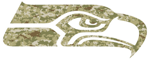 Seattle Seahawks Camo Salute to Service Camouflage Team Logo Premium Vinyl Decal PICK SIZE Seattle Seahawks Camo Salute to Service Camouflage Team Logo Premium Vinyl Decal PICK SIZE