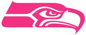 Seattle Seahawks Hot Pink Team Logo Premium Vinyl Decal PICK COLOR & SIZE