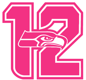 Seattle Seahawks Hot Pink 12th Man Logo Premium Vinyl Decal PICK COLOR & SIZE Seattle Seahawks Hot Pink 12th Man Logo Premium Vinyl Decal PICK COLOR & SIZE