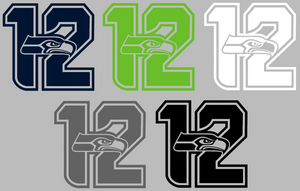 Seattle Seahawks 12th Man Logo Premium Vinyl Decal PICK COLOR & SIZE Seattle Seahawks 12th Man Logo Premium Vinyl Decal PICK COLOR & SIZE