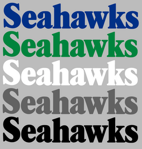 Seattle Seahawks Retro Team Name Logo Premium Vinyl Decal PICK COLOR & SIZE
