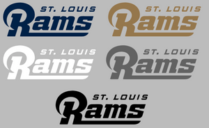 Los Angeles Rams Retro Team Name Logo Premium Vinyl Decal PICK COLOR & SIZE Los Angeles Rams Retro Team Name Logo Premium Vinyl Decal PICK COLOR & SIZE