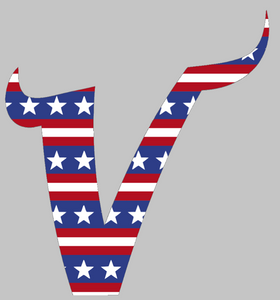 Minnesota Vikings Stars & Stripes USA Flag V Logo Premium Vinyl Decal PICK SIZE Minnesota Vikings Stars & Stripes USA Flag V Logo Premium Vinyl Decal PICK SIZE