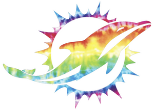 Miami Dolphins Crucial Catch Cancer Tie Dye Team Logo Premium Vinyl Decal PICK SIZE Miami Dolphins Crucial Catch Cancer Tie Dye Team Logo Premium Vinyl Decal PICK SIZE